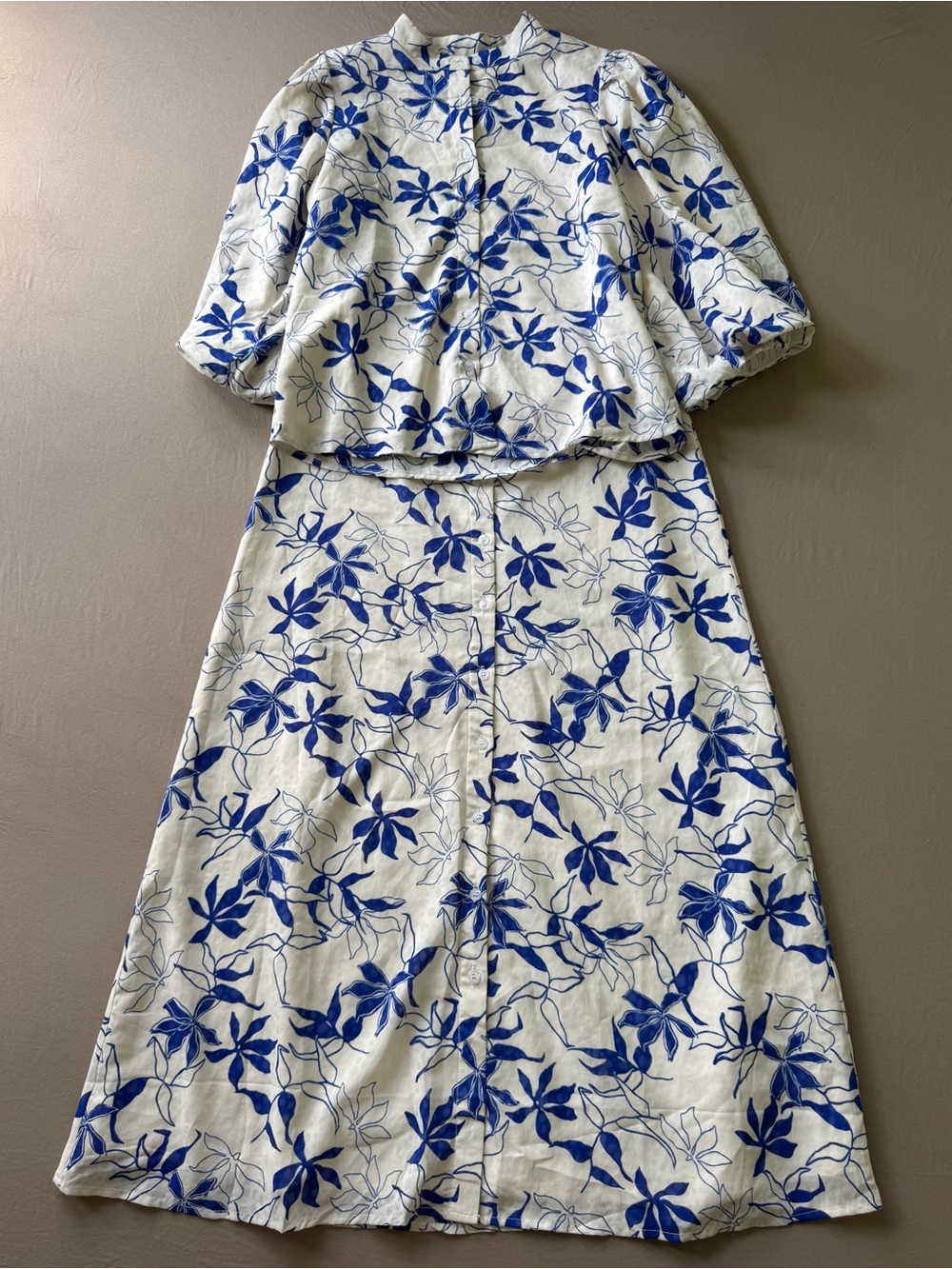 Novella Flowy Floral Co-ord Midi Skirt Set - Picture 2 of 9
